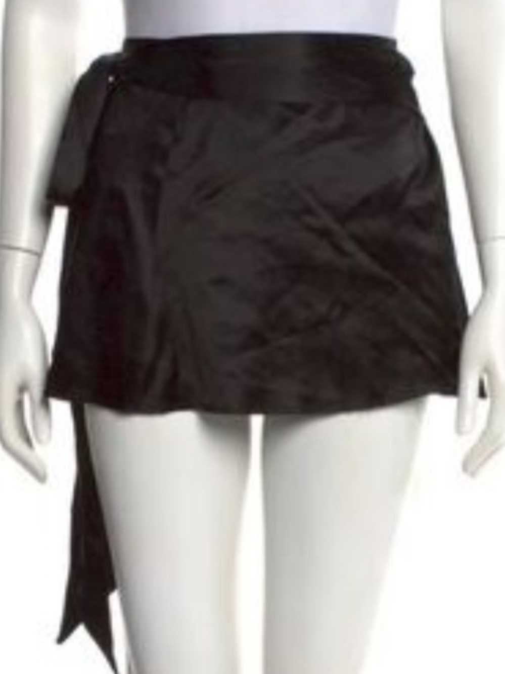 Black Wrap Mini Skirt - Women's Skirt